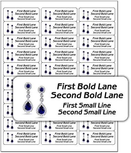 Jewelry Personalized Return Address Mailing Shipping Labels, Gift Sticker, Business Card, Thank You Message, Web Site Advertising, Personal Information (Label-03, 450 Labels on 15 Sheets)
