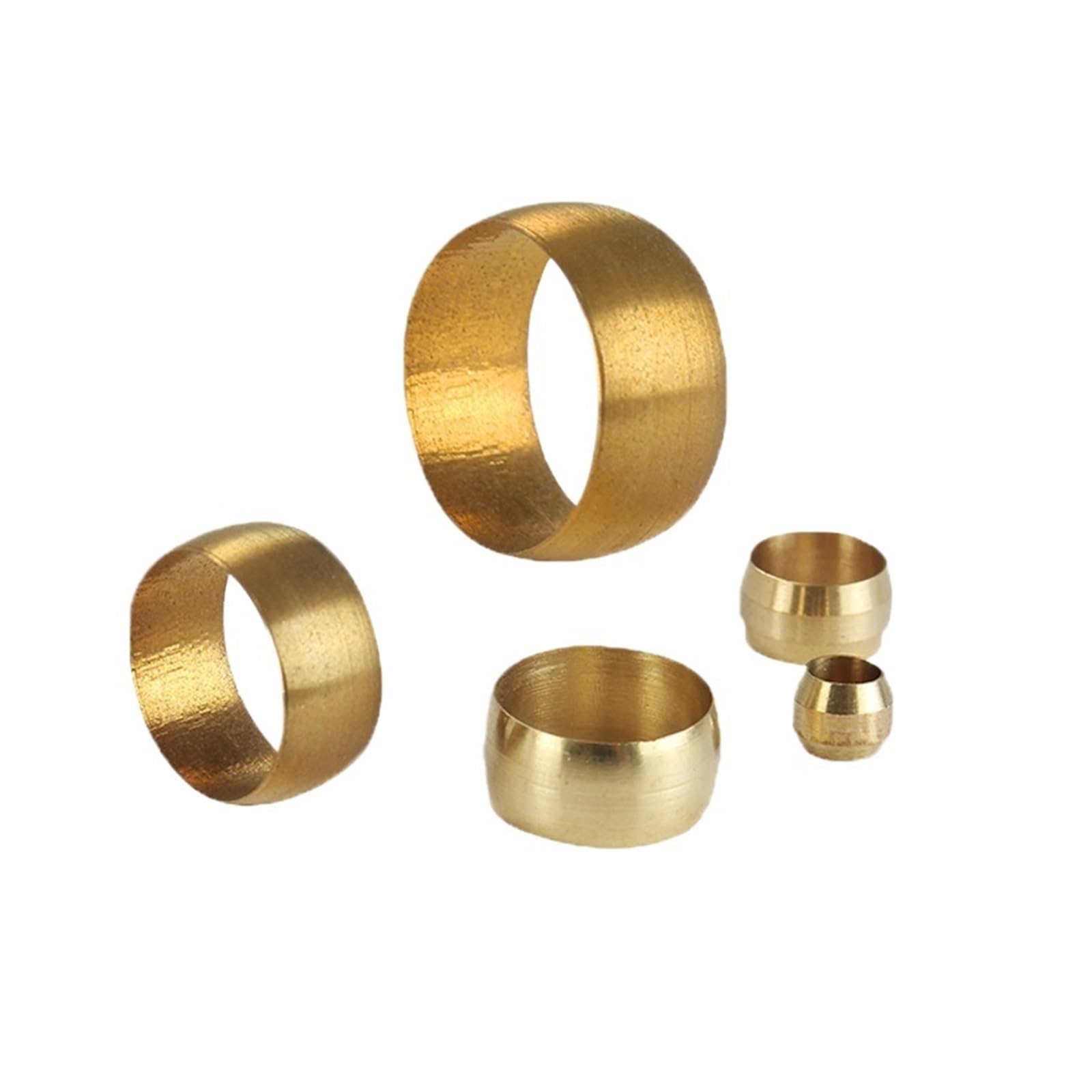 LIUCH 10pc Brass Double Taper Ferrule 4 6 8 10mm OD Compression Sleeve Seal Ring Fittings Tube Centralized Lubrication System(Tube OD 4mm)
