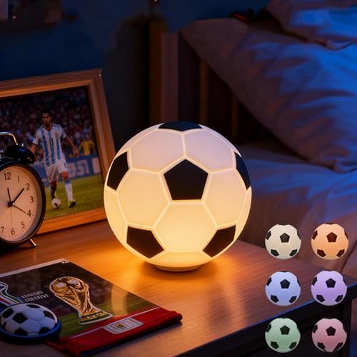 Lámpara Noche Silicona Balón de Fútbol Recargable miniatura 1