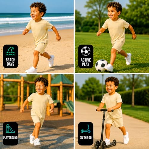 Image of Volcom Toddler Baby Boy Shorts Set - 2 Piece Short Sleeve Graphic Tees and Shorts Infant Toddler Little Boys Summer Outfits