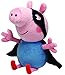 Carletto Ty 46188 Peppa Pig TY 7146188-Peppa Baby-George Superheld, Schwein mit Augenmaske und Umhang, 15 cm, pink