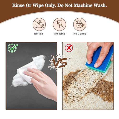 Tapis de bain antidérapant absorbant KitchenRaku fin lavable gris foncé