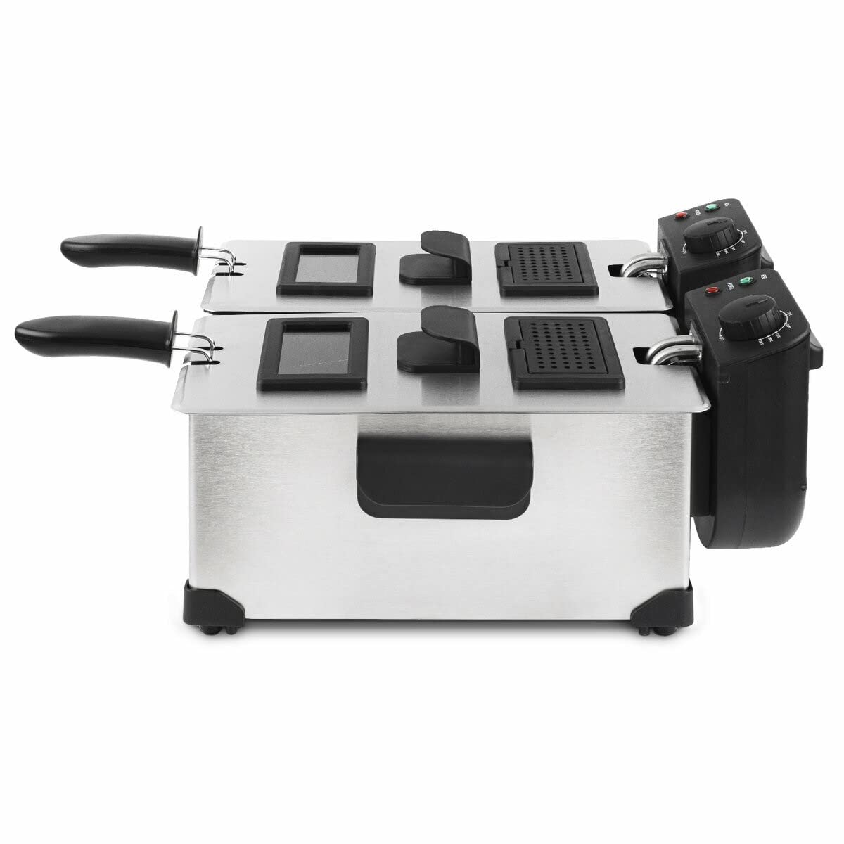 Friteuse Acier Inoxydable Double Bac, 2 Thermostats