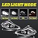 bamotoop LED Headlights with High Low Beam Daytime Light Turn Signal light for Yamaha Raptor 700 700r 2006-2025 YFZ 450 YFZ 450R YFZ 450X Wolverine 450 350 Raptor 250 350 DOT Approve(2PCS)