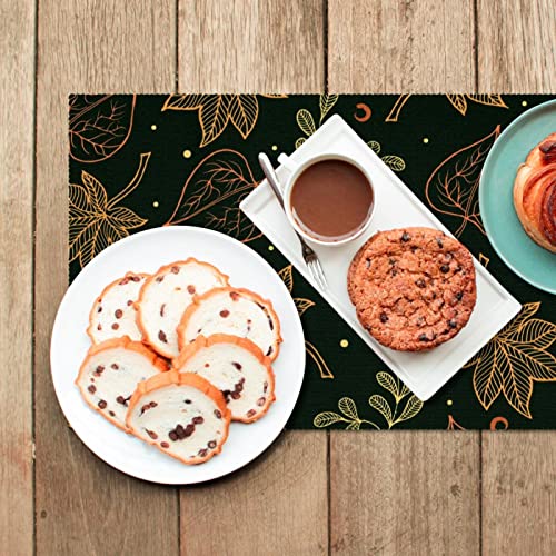 Sets de table antidérapants lot de 6 pour protéger la table de la chaleur vert foncé