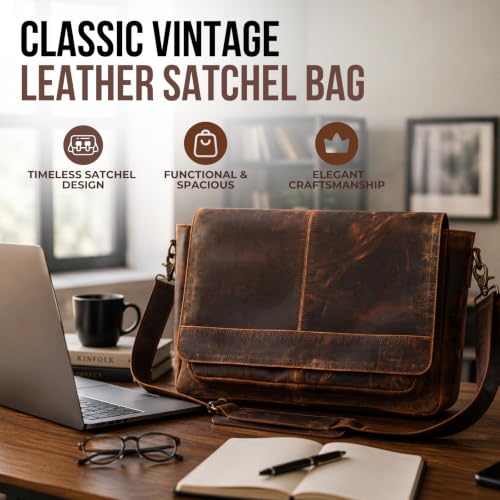NomadCraftsCo. Full Grain Leather Satchel