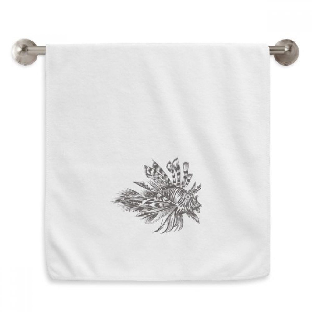 Serviette poisson diadème 13x29 pouces blanche en coton lavable
