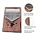 Kalimba 17 keys Thumb Piano Solid Finger Piano with Zippered Carry Bag Study Instruction Tuning Hammer Known as Mbira Wood Finger Piano