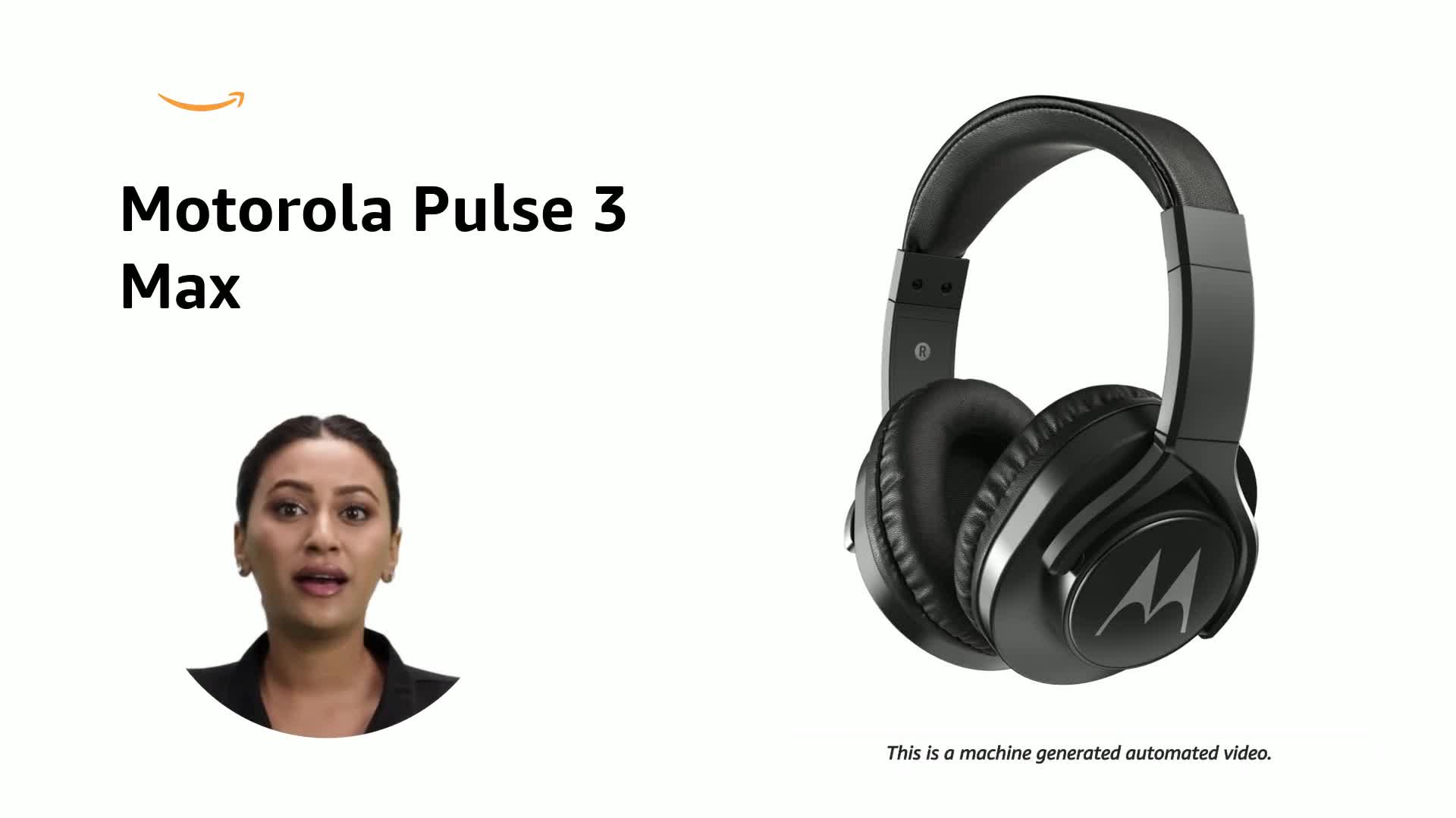Motorola Pulse 3 Max Over Ear Wired Headphones with Alexa (Black