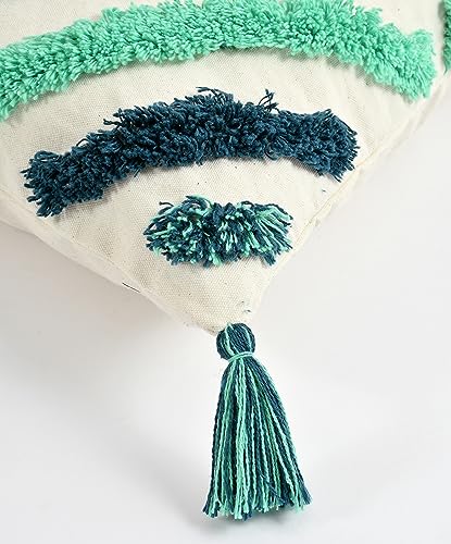 Image of Sofa Cushion Cover Cotton for Living Room Couch Soft Pillow Cover (16 inch x 16 inch, Green Diamound) Pack of 1