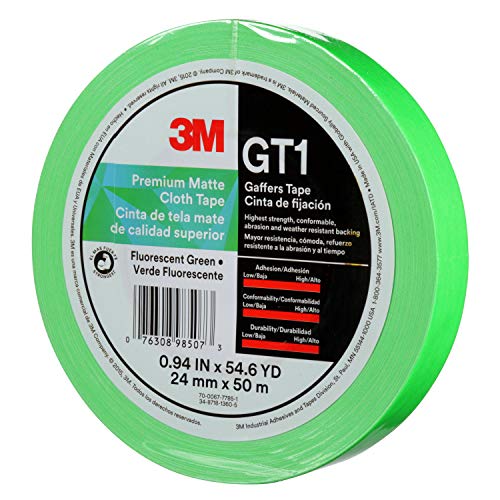 Image of 3M 98507 Tape 24 mmx50 M 11 mil, GT1, Fluorescent Green