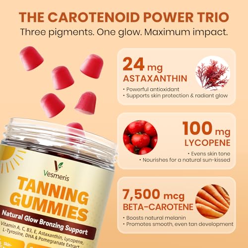 Vesmeris Tanning Gummies with Astaxanthin