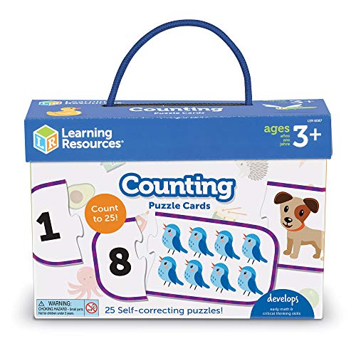 Learning Resources Counting Puzzle Cards, Kindergarten Readniness, Self Correcting Puzzles, Ages 3+ by Learning Resources - Used condition - US$8.10