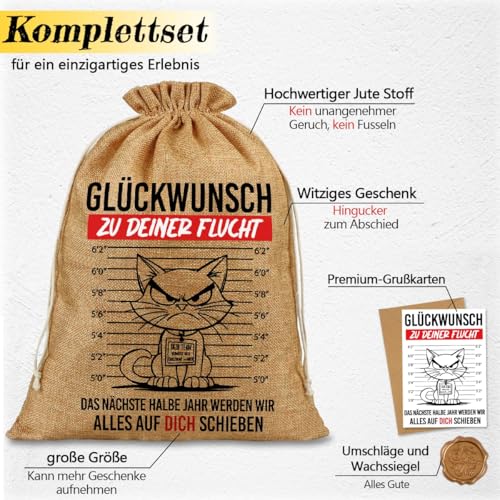 Riesige Abschiedskarte Für Kollegen - Lustig & Motivierend Mit Umschlag