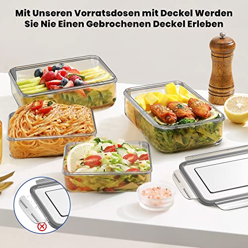 Foto von TUSEASY Frischhaltedosen mit Deckel, 12 Stück Vorratsdosen Luftdicht Aufbewahrungsbox mit Deckel Küche Meal Prep Boxen Tupperdosen Set BPA-Frei Plastikbox, Geignet als Kühlschrank Organizer