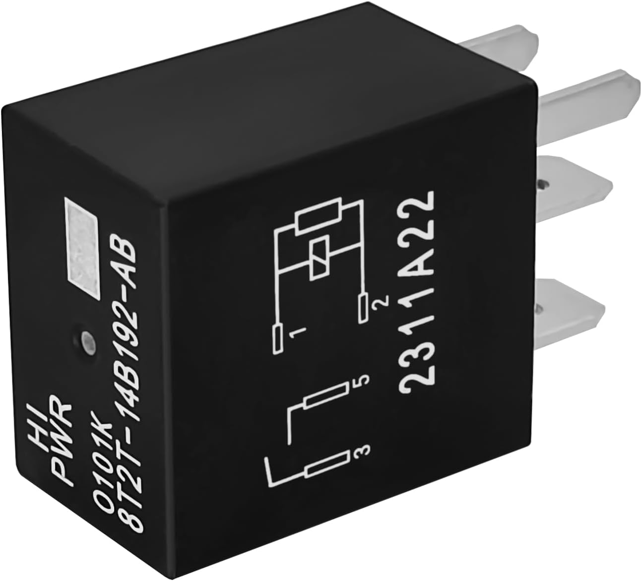 Relay 8T2T-14B192-AB (Set of 2), 12VDC 4 Pins Plug-in Automotive Relay - Reliable OEM Replacement, Compatible for Select Ford Vehicles