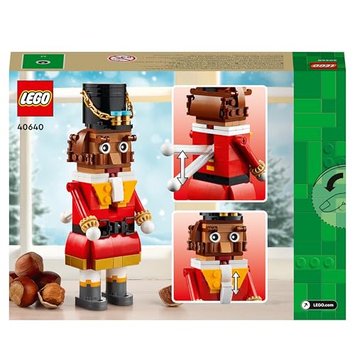 LEGO Nussknacker, Nussknacker-Figur, weihnachtliches Bauset für Jungen und Mädchen, Kinder, Weihnachtsdeko, Spielzeug zum Sammeln, lässt Kinder fantasievoll Spielen 40640