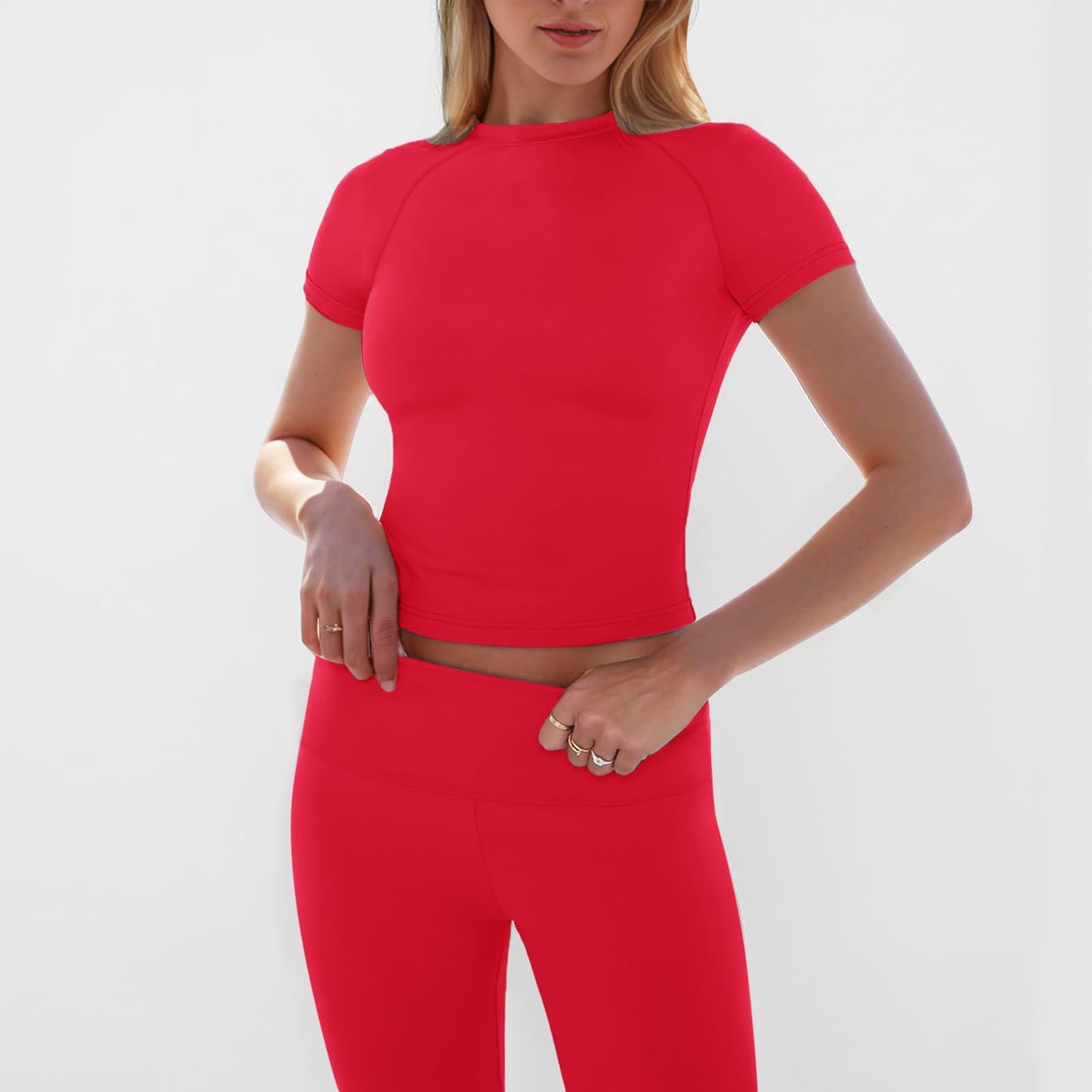 Conjunto de deporte para mujer, holgado, tallas grandes, chándal de verano, elegante, largo, de dos piezas, talla corta, deportivo, con pantalones, traje deportivo, traje de ocio, 2 piezas, ropa