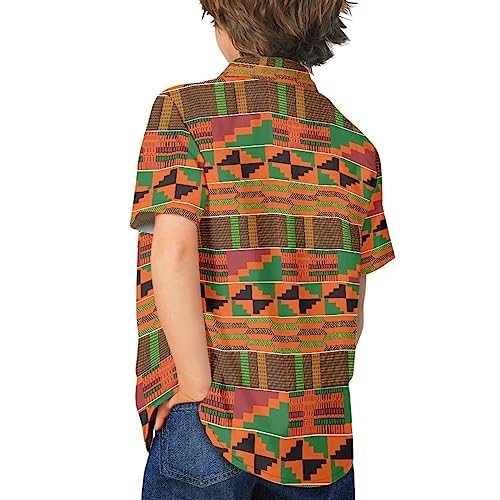 Boy Short Sleeve Shirt Collar Button Down Short Sleeve Hawaiian Tropic Apparel Summer Beachwear4