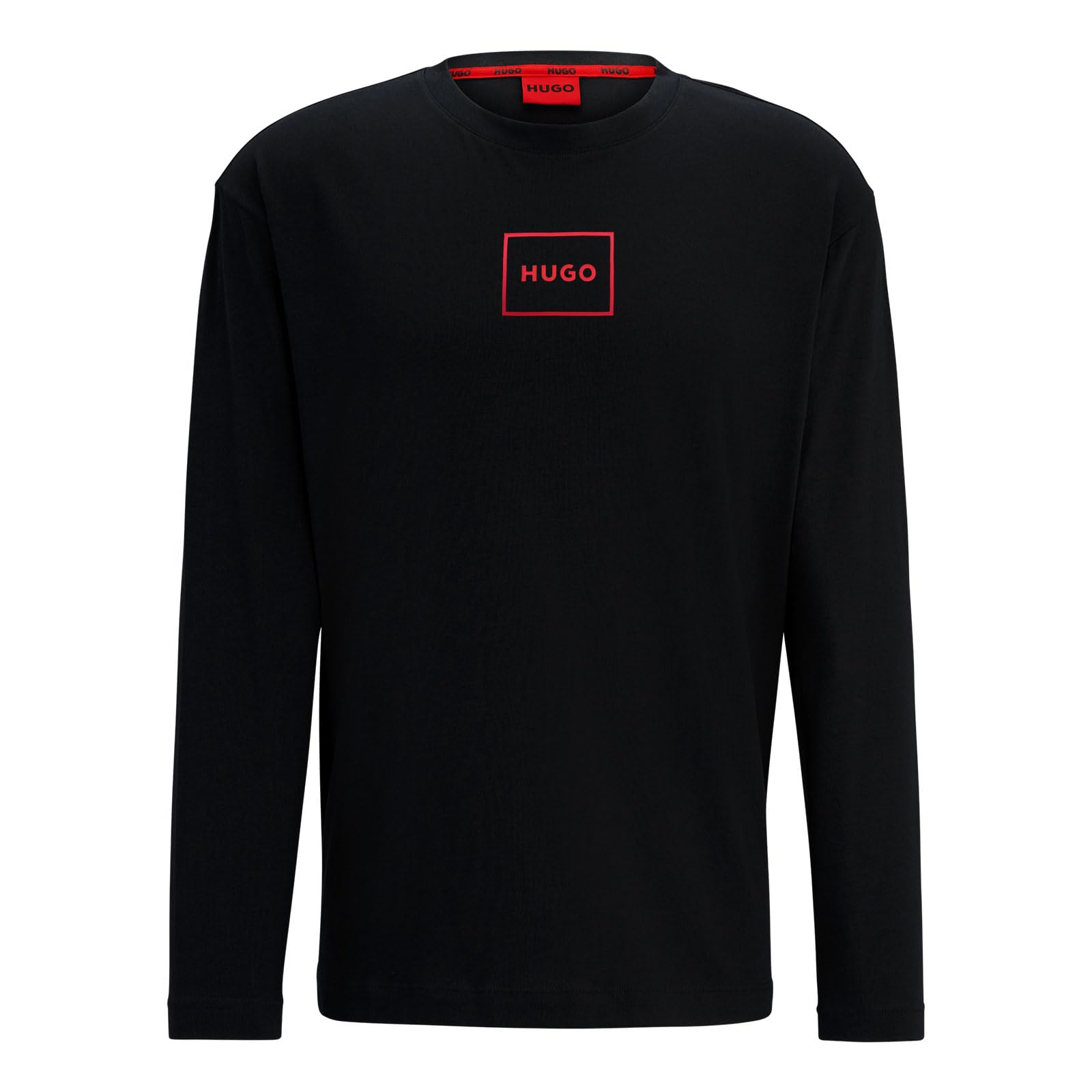 HUGO Men's Laze Loungew_Longsleeve, Black1, L