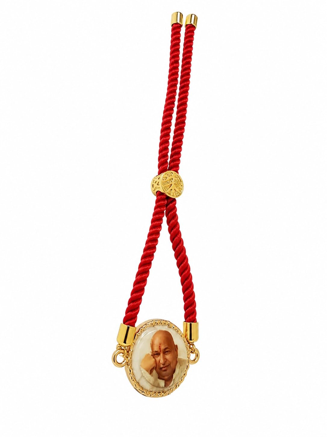 Guruji Swaroop Resin Bracelet Divine Spiritual Wrist Band Adjustable Religious Bracelet for Daily Wear-image-5