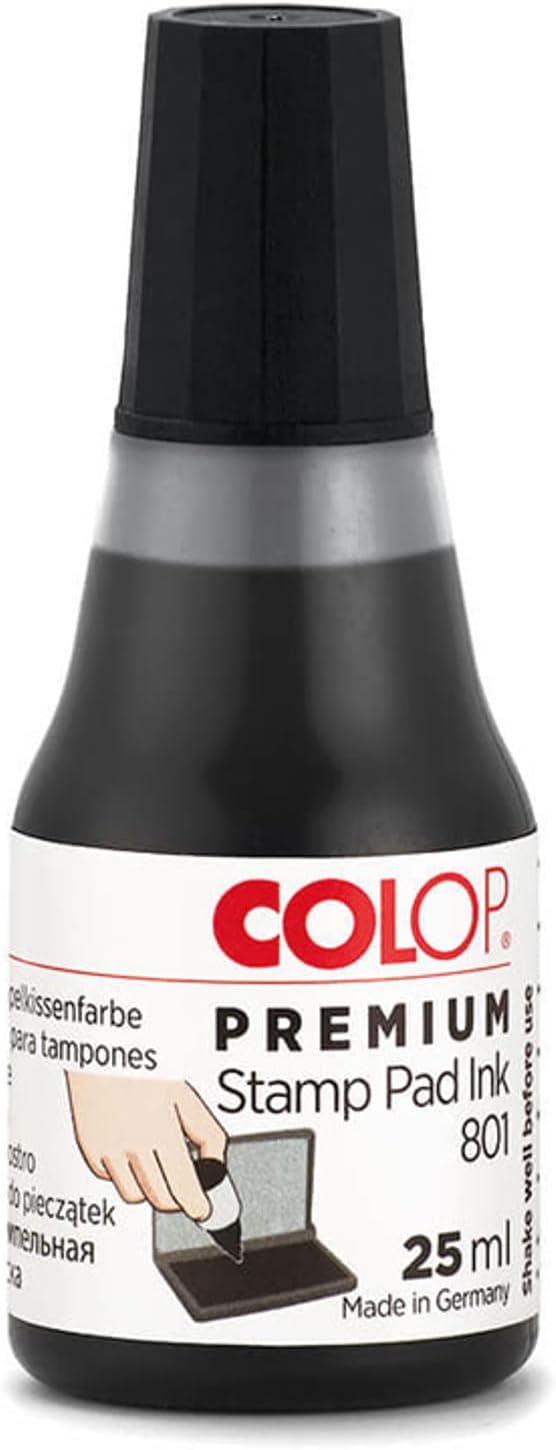 Colop 801 Stamp Pad Ink, Black, 25 ml