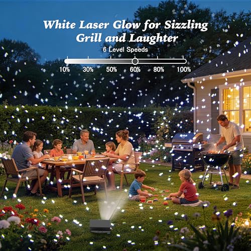 Image of AIRIVO Outdoor Laser Lights Projector, 5 Color Motion Firefly Lights Star Show Projection Light, Christmas Projector Light with Remote Control for Holidays Halloween Decoration Home, Garden, Patio