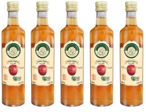 Vinagre de Maçã Orgânico São Francisco Acidez 4% Kit 5 Unidade 500mL