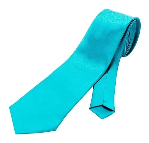 Gravata Tradicional Luxo Homens Slim Fit. (Azul Tiffany)