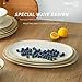 famiware Serving Platter, Oval 15.59/14.3/12.9inch Serving Dishes for Entertaining, Serving Bowls, Microwave Safe, Stoneware Serving Trays for Party, Food, Turkey, Cheese, Ocean Series, Vanilla White