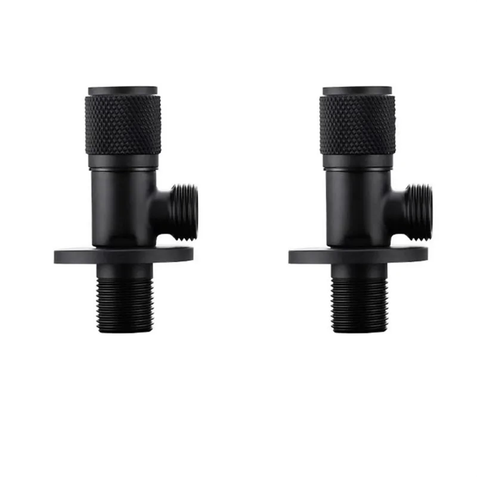 Robinet d'angle en laiton YDE0280 G1/2 noir pour lavabo
