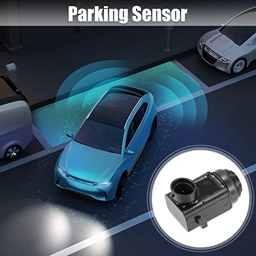 X AUTOHAUX 4pcs PDC Parking Assist Sensor A0015427418 for Mercedes C Class, Black, 1.85''x1.30''x1.14'' - Image 3