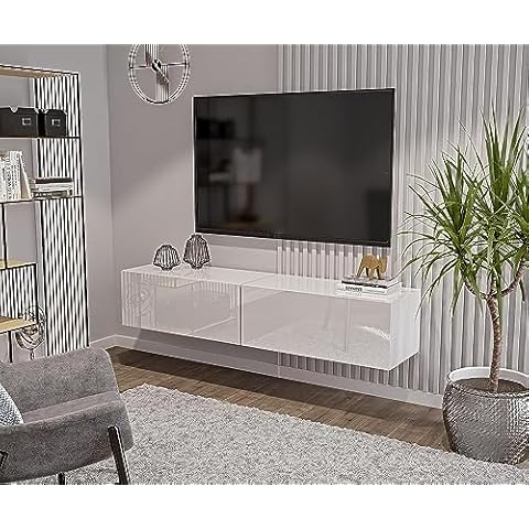 Meuble TV Blanc Brillant HAJDUK Cover