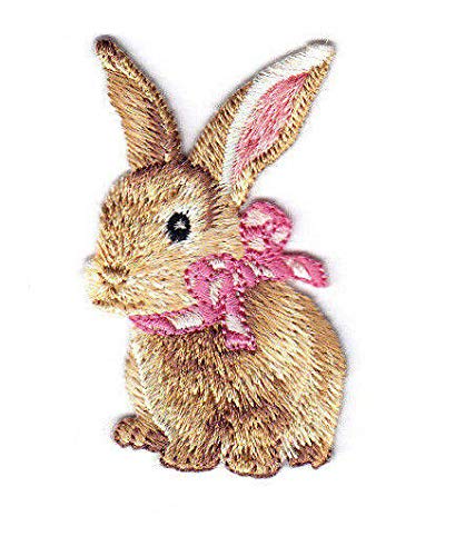 BUNNY RABBIT Iron On Patch Animals Rabbits