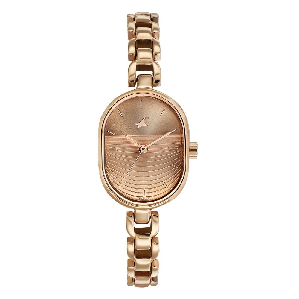 Fastrack Style Up Golden Dial Metal Strap Analog Watch for Girls-NS6258WM01 (B0BSFR6J3R) Amazon Price History, Amazon Price Tracker