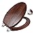 Angel Shield Elongated Wood Toilet Seat with Quiet Close,Easy Clean,Quick-Release Hinges(Elongated,Dark Walnut)