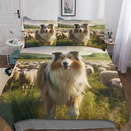 Parures de lit 3D chien avec housse de couette 200x200 et taies d'oreiller - 2