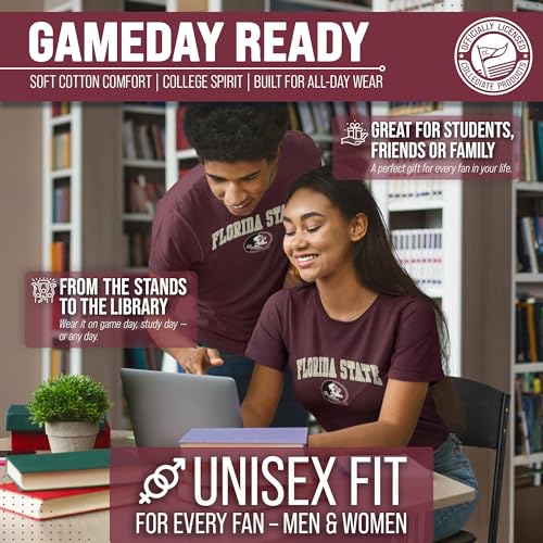 Image of NCAA Gameday Cotton T-Shirt for Men and Women | Officially Licensed NCAA Tee - Preshrunk Ring-Spun Cotton - Screen-Printed Team Logo