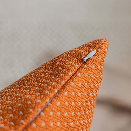 Home Brilliant Orange Cushion Cover 60x60 Soft Linen Cushion Covers - Image 2