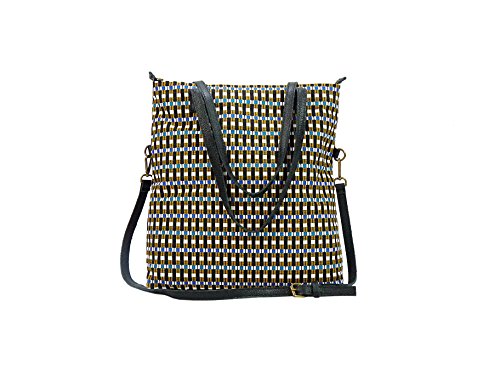 Cabas Janis Shopping Lignes Bleu sac de course en toile résistant - 3