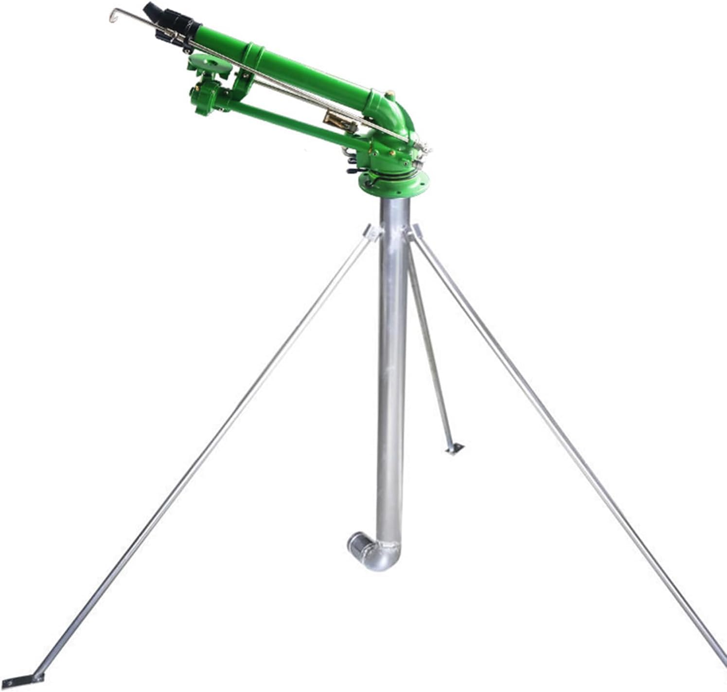 Aspersor Profesional De Riego Agrícola De 2 Pulgadas, Aspersor De Impacto De Alta Resistencia con Trípode, Rociador De Riego De Gran Área Ajustable 360° con Boquillas De Repuesto para Césped,