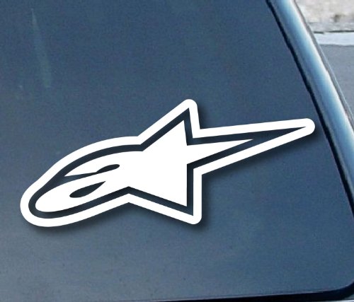 Bumper vinilo adhesivo adhesivos Alpinestars para ventanillas de coche, Adhesivo 127 mm de ancho (Color: Blanco)