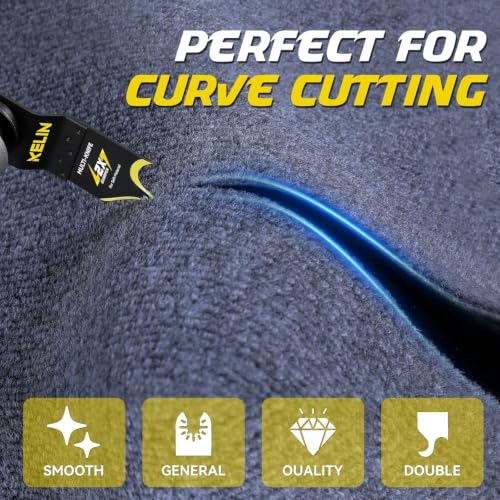 Image of KELIN 6PCS Titanium Oscillating Tool Blades, Universal Multitool Blades