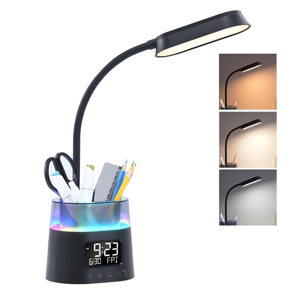 Lámpara de escritorio LED con soporte para bolígrafo para niño