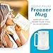 Simply Green Solutions - Clear Mug, Frozen Mugs for Freezer, Double Walled Beer Mug, Freeze Cups for Drinks, Insulated Plastic Mugs with Handles, 16 Oz Capacity