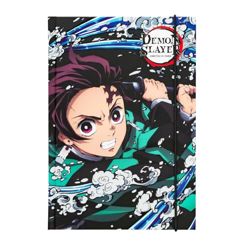 Grupo Erik Cuaderno A5 punteado Demon Slayer Manga (Guardianes de la noche) - Journaling notebook A5, Bloc de notas, Bullet journal - Cuadernos tapa dura con marcapáginas, 192 págs