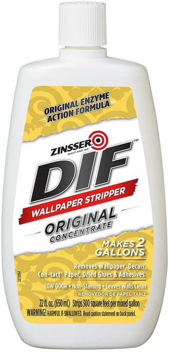 12-Pack of 22 oz Zinsser 02422 DIF Wallpaper Stripper Concentrate, Makes 2 Gallons