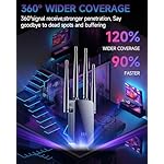 2025 Newest WiFi Extender Internet Booster, 10000 Sq.ft Long Range Repeater Wireless Routers Amplifier, Mesh Wi-Fi 80% Faster | Broader Than Ever, Support More Network Devices at Home, 1-Tap Setup - Image 3