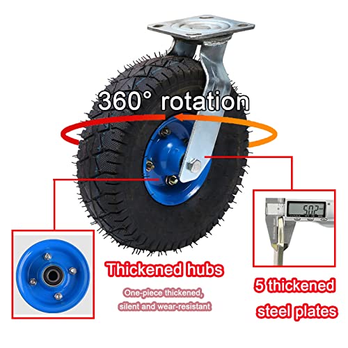 Roulettes pivotantes en acier inoxydable robustes et durables pour lit - 5