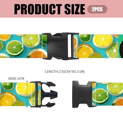 Image of Nuxovilar Luggage Straps Set for Suitcase 1.96x90.5in Polyester
